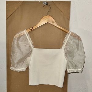 Wilfred Sheer-Sleeve Top